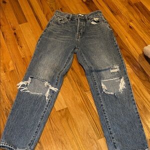 PacSun Relaxed Fit Distressed Blue Jeans